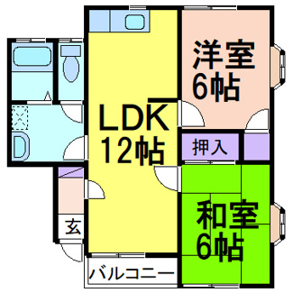 【間取り】 | ヴェルエスト鹿沼　B | 間取りです