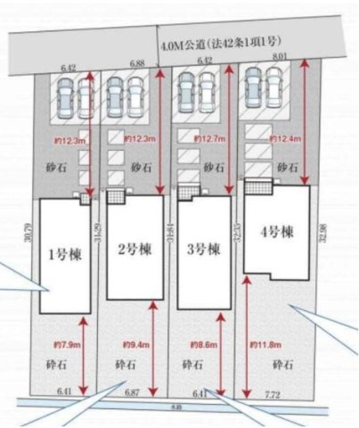 グラファーレ4268河北町谷地第2の土地図