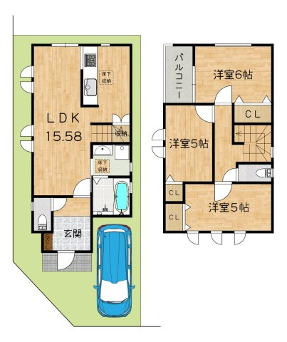 【間取り】 | 宇治市小倉町南堀池　新築戸建