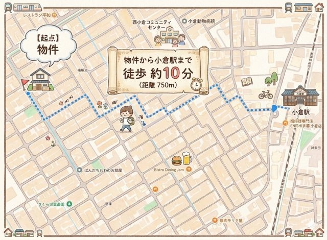 【周辺】 | 宇治市小倉町南堀池　新築戸建 | 近鉄京都線『小倉駅』まで徒歩10分でアクセス出来ます。
