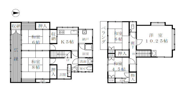 【間取り】 | 伊東市大原3丁目　古家付土地