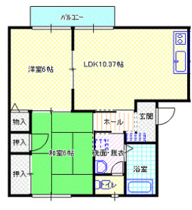 【間取り】 | ロイヤルフジＡ・Ｂ