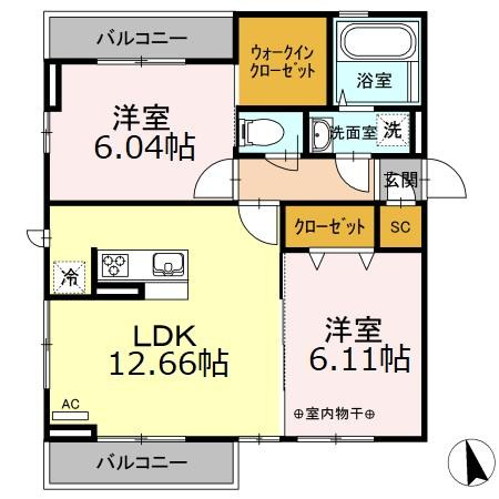 セレシェイラ参番館の間取り