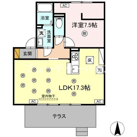 ＲＯＹＡＬ　ＧＡＲＤＥＮ　ＣＡＳＡＨＡＲＡの間取り