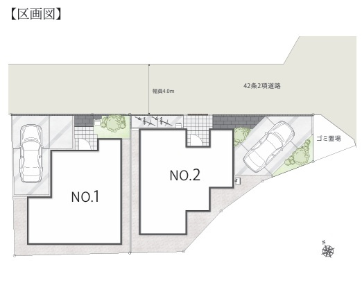 船橋市田喜野井５丁目の区画図