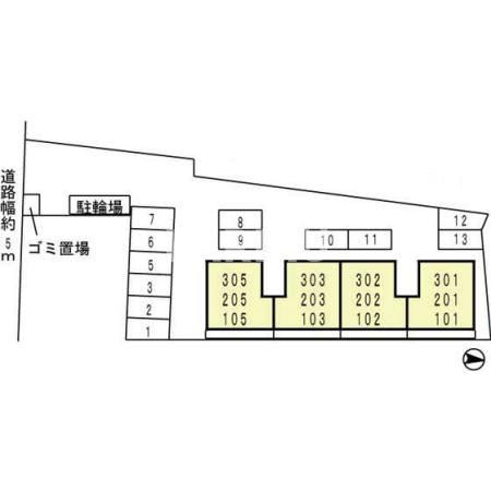 フラワーハイム鶴見の区画図