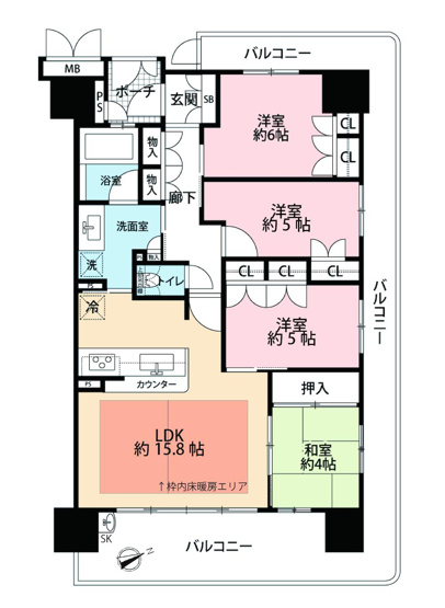 【間取り】 | ローレルコート百舌鳥（百舌鳥小学校）