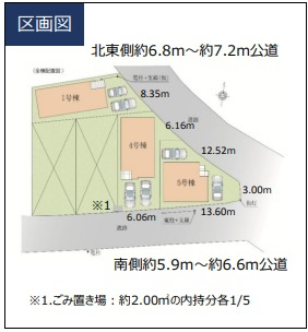 《仲介手数料無料》白岡市白岡1201(5号棟)新築一戸建てエルデの区画図