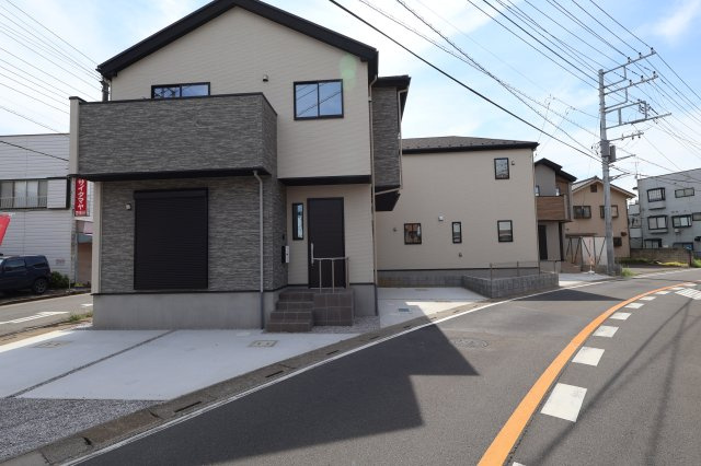 《仲介手数料無料》白岡市白岡1201(5号棟)新築一戸建てエルデの外観|撮影日 2025年７月27日 14:00 晴れ