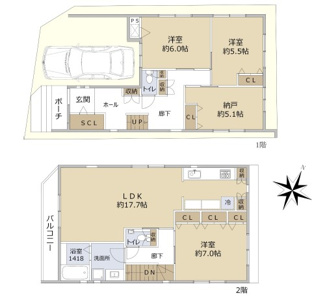 【間取り】 | 灘区篠原北町4丁目　新築戸建て