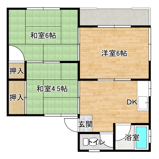 【間取り】 | ハイツ朝日
