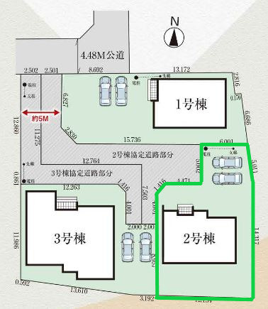 グラファーレ前橋市箱田町2期　2号棟の区画図