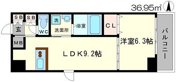 フローレンス江坂の間取り