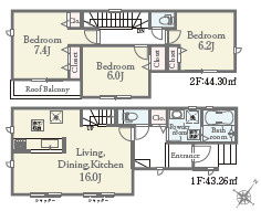 伊勢原市高森台1丁目　新築戸建　全2棟2号棟