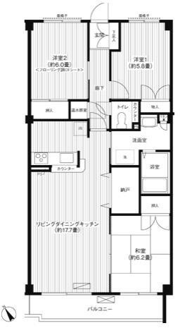 フラット日吉コートＢ棟の間取り| 