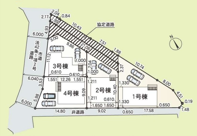 神戸市西区玉津町高津橋の区画図