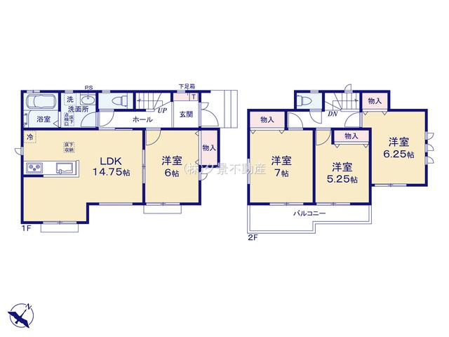 《仲介手数料無料》緑区宮本２丁目29-6(I号棟)新築一戸建てハートフルタウンの間取り