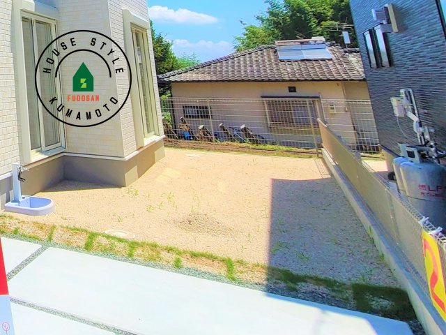 菊池郡菊陽町原水第3-3棟（3号棟）の庭|お庭で自由な時間を過ごせます。