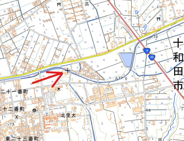 十和田市1棟アパートの地図