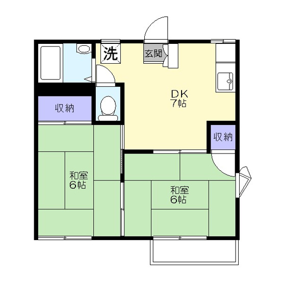 【間取り】 | フォーブル鍵山B