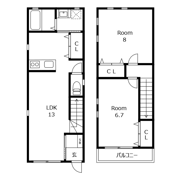 花ぽーとⅢの間取り