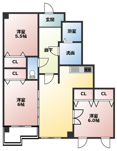 グレースハイツ岩崎の間取り