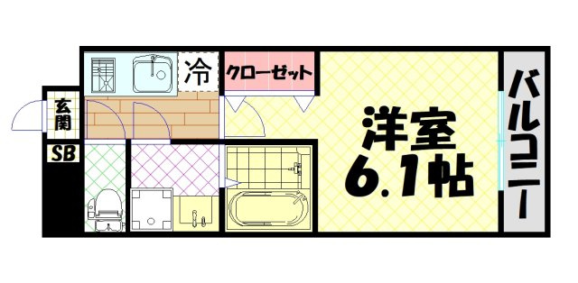 【間取り】 | ブランTAT弁天町