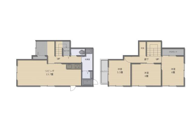 三潴戸建Ⅱの間取り