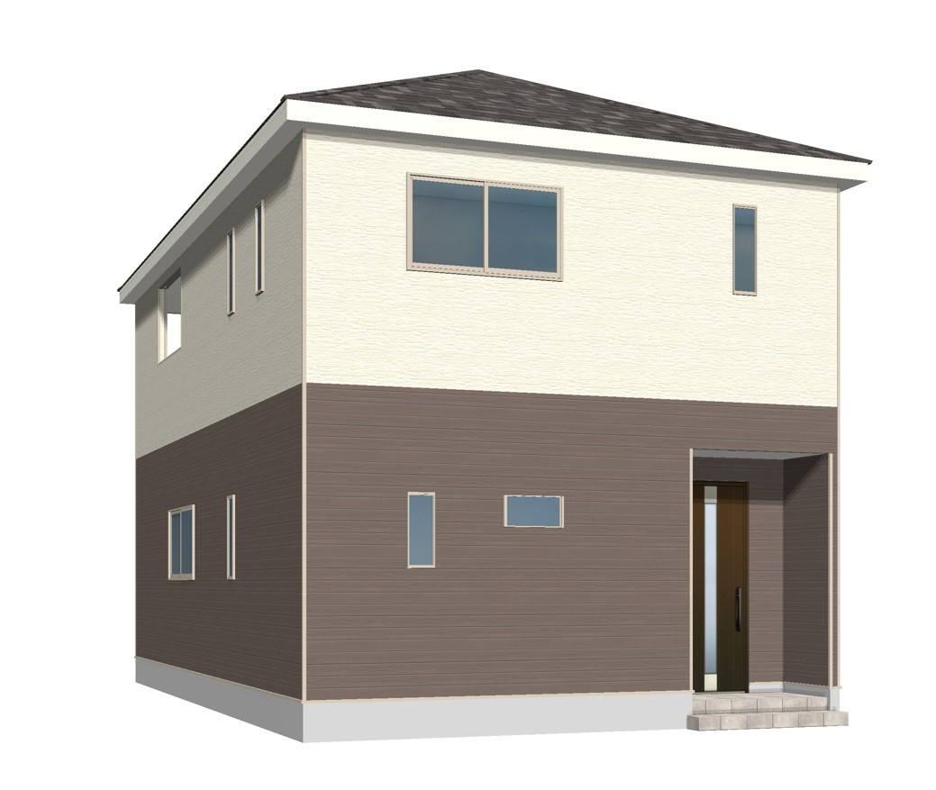 仲介手数料不要　クレイドルガーデン熊本市北区弓削第1【弓削小・武蔵中】の外観パース|外観パースです