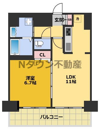 【間取り】 | プレサンスNAGOYA桜通ビッグビート | 間取りです。