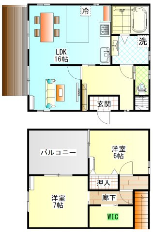 デザイナーズ戸建て　上尾市二ツ宮の間取り