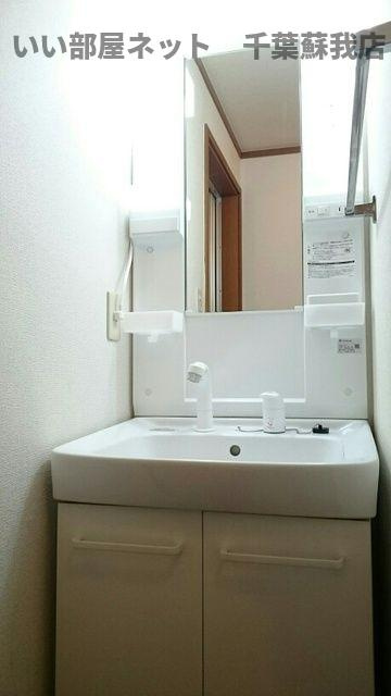 ハイツミチの洗面所|コンパクトで使いやすい洗面所