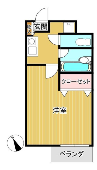 【間取り】 | ステイツ宮崎台 | １Ｋ