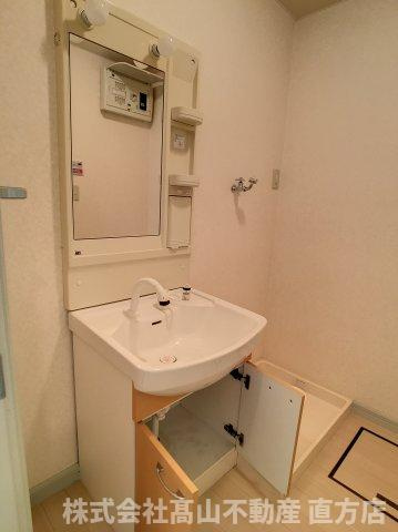 直方市大字感田のアパートの洗面所