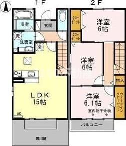 カーサ　フィオーレ　B棟の間取り