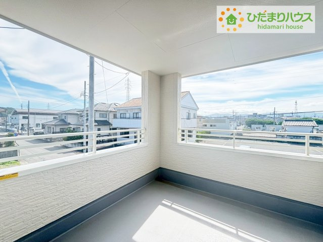 いわき市平愛谷町4丁目第1　新築戸建　4号棟のバルコニー|人気が高いインナーバルコニーを採用♪天候を気にせず洗濯物を干せ、紫外線も気にせずに済みます(*^^)v