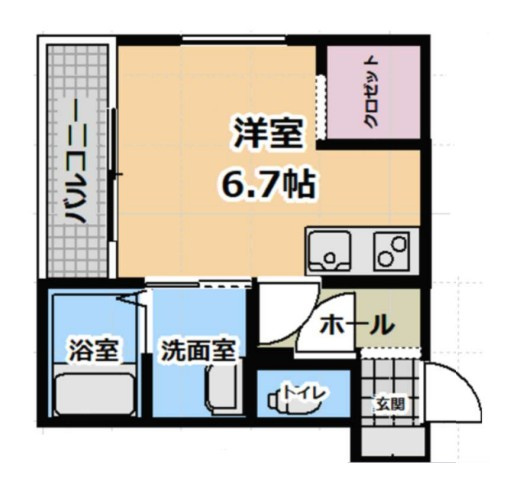 神戸市垂水区舞子台６丁目のアパートの間取り