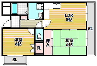 【間取り】 | ビューハイツ四條畷