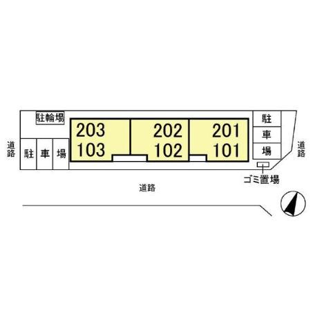吉野ハイツ　Ⅲ棟の区画図