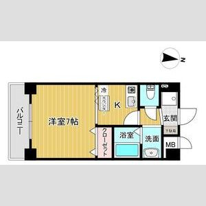 ポコアポコ明石鍛冶屋町五番館の間取り