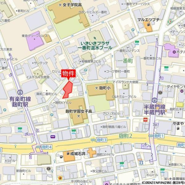 ザ・パークハウス麹町レジデンスの地図