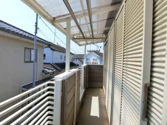 北飯塚貸家のバルコニー