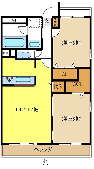 ブライディア上社の間取り