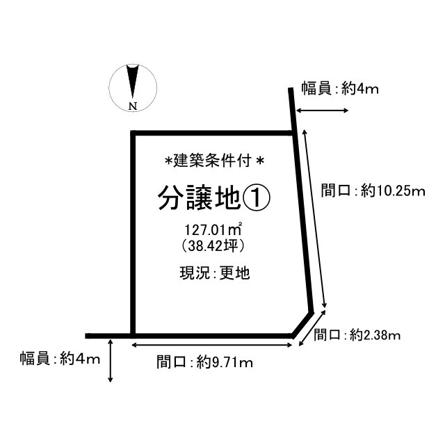 鳥取市立川町3丁目分譲地の土地図