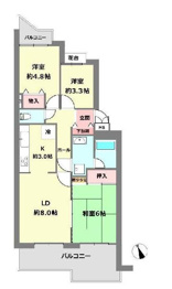 ３ＬＤＫ　ファミリータイプのお部屋です。