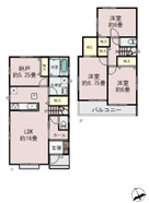 【間取り】 | 千葉市稲毛区天台四丁目　新築分譲住宅F号棟 | 千葉市稲毛区天台四丁目　F号棟　３LDK＋納戸
