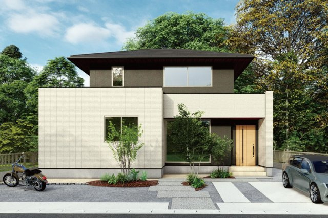 仲介手数料不要合志市かすみヶ丘1-5-8号地【合志小・合志中】の外観パース|外観パースです