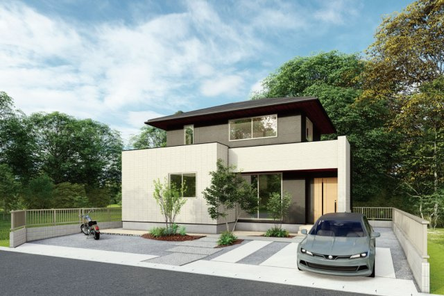 仲介手数料不要合志市かすみヶ丘1-5-8号地【合志小・合志中】の外観パース|外観パースです