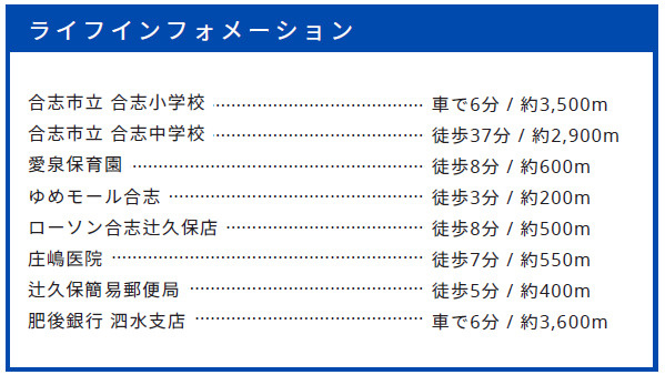 仲介手数料不要合志市かすみヶ丘1-5-8号地【合志小・合志中】の周辺