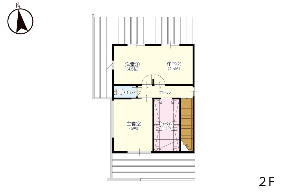 仲介手数料不要合志市かすみヶ丘1-5-8号地【合志小・合志中】の間取り|2階